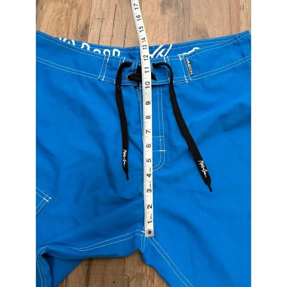 Maui and Sons‎ Boardshorts Swim Trunks Blue Surf Shorts Size 32 Polyester